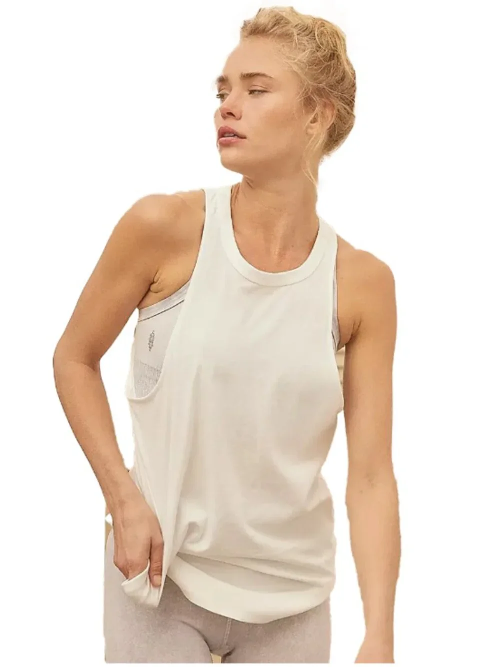 Free People Inhale Solid Tank